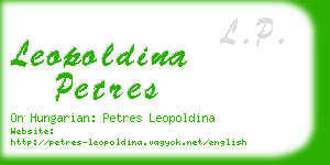 leopoldina petres business card